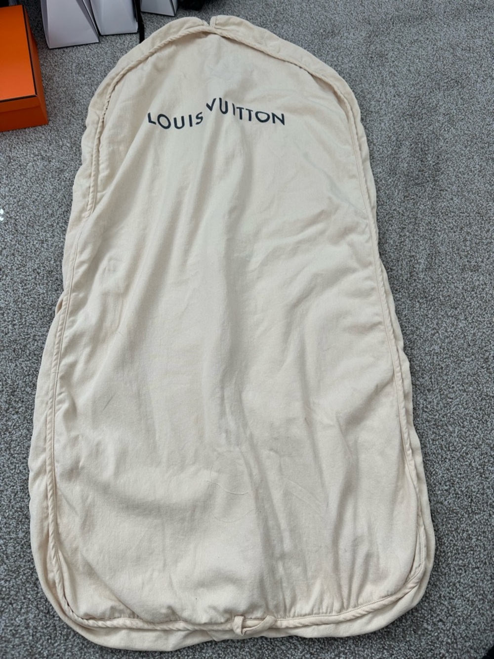 Louis Vuitton Cream Fabric Logo Dust Cover